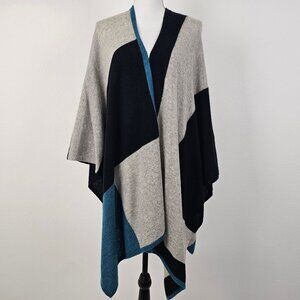 Charter Club Luxury Womens Black Grey Teal Shaw Knit Shrug Cashmere Open Front O